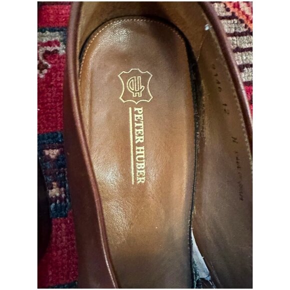 Peter Huber Genuine Ostrich Tassel Loafers Men’s 12 Narrow Made in Spain